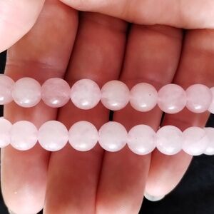 Rose Quartz Gemstone Bracelets, Handcrafted